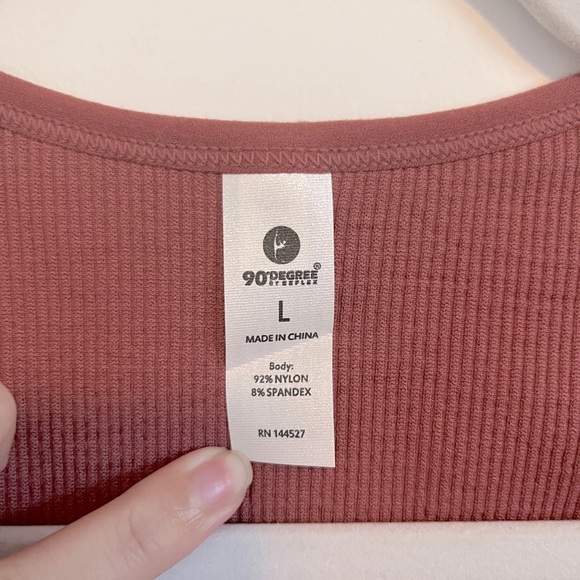 NWT 90 Degree by Reflex Ribbed Tank Too Sports Bra - Picture 2 of 4